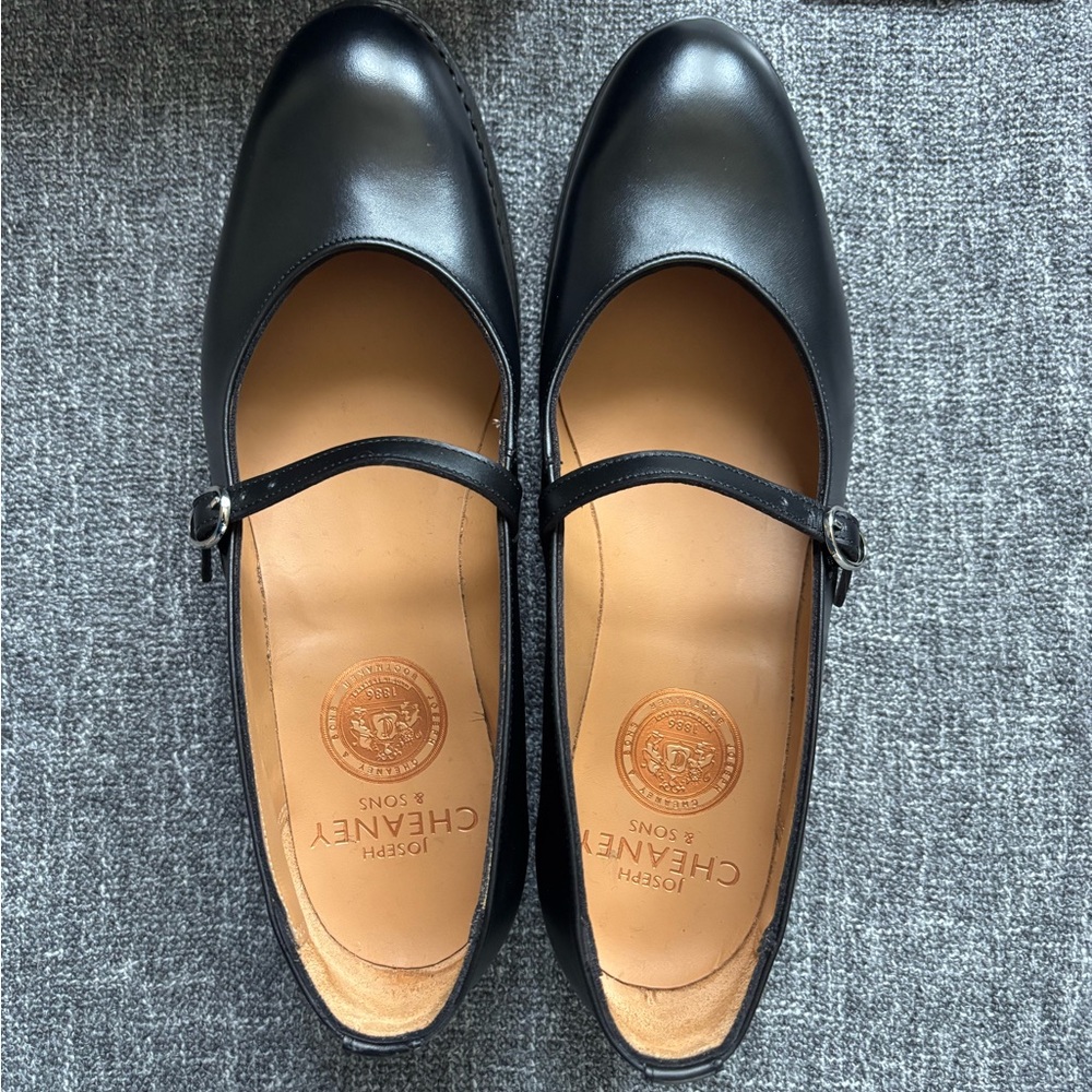 Joseph Cheaney and Sons Classic Black Mary Jane Women's Shoes - Picture 5 of 12